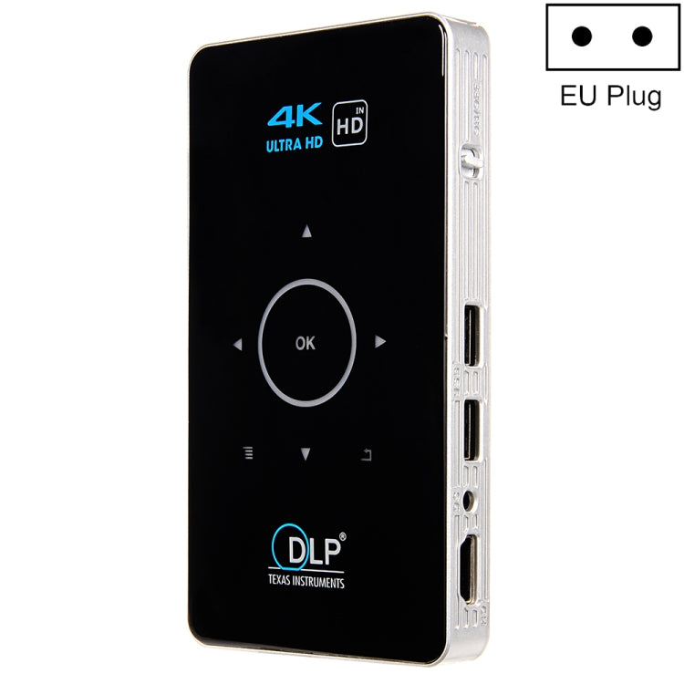 C6 1G + 8G ระบบ Android อัจฉริยะ DLP HD Mini Projector โปรเจคเตอร์โทรศัพท์มือถือแบบพกพาที่บ้าน，, US Plug  (Black), EU Plug (Black), UK Plug (Black), AU Plug (Black), US Plug (White), AU Plug (White)