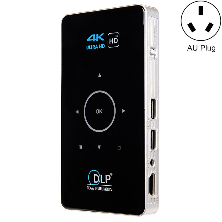 C6 1G + 8G ระบบ Android อัจฉริยะ DLP HD Mini Projector โปรเจคเตอร์โทรศัพท์มือถือแบบพกพาที่บ้าน，, US Plug  (Black), EU Plug (Black), UK Plug (Black), AU Plug (Black), US Plug (White), AU Plug (White)