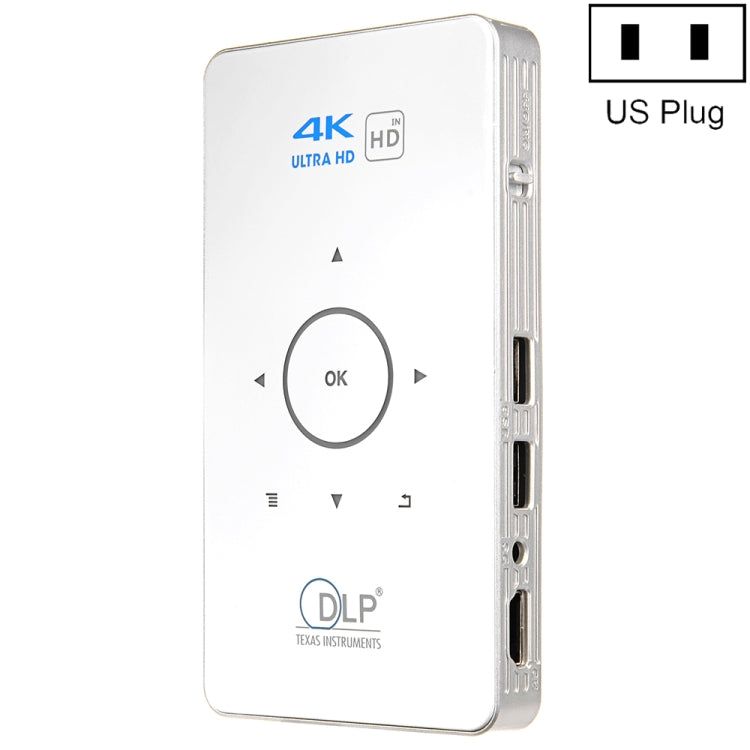 C6 1G + 8G ระบบ Android อัจฉริยะ DLP HD Mini Projector โปรเจคเตอร์โทรศัพท์มือถือแบบพกพาที่บ้าน，, US Plug  (Black), EU Plug (Black), UK Plug (Black), AU Plug (Black), US Plug (White), AU Plug (White)