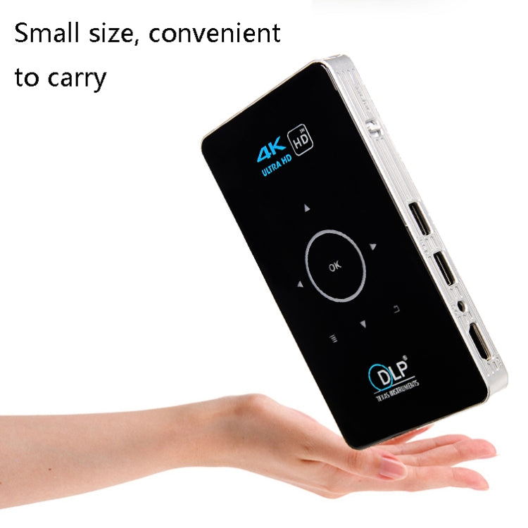 C6 2G+16G Android Smart DLP HD Projector มินิโปรเจคเตอร์ไร้สาย，, US Plug (Black), EU Plug (Black), UK Plug (Black), AU Plug (Black), US Plug (White), UK Plug (White), AU Plug (White)