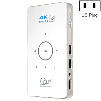 C6 2G+16G Android Smart DLP HD Projector มินิโปรเจคเตอร์ไร้สาย，, US Plug (Black), EU Plug (Black), UK Plug (Black), AU Plug (Black), US Plug (White), UK Plug (White), AU Plug (White)