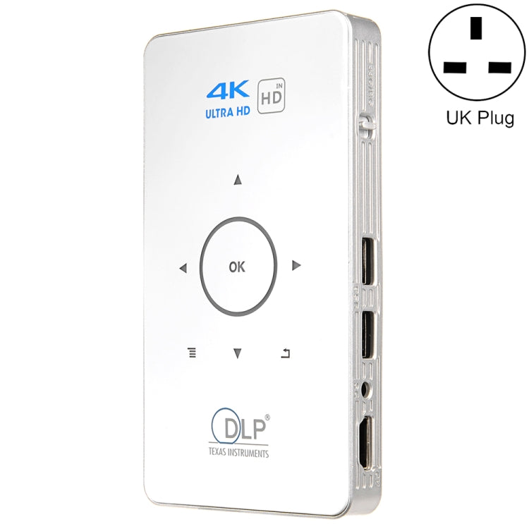 C6 2G+16G Android Smart DLP HD Projector มินิโปรเจคเตอร์ไร้สาย，, US Plug (Black), EU Plug (Black), UK Plug (Black), AU Plug (Black), US Plug (White), UK Plug (White), AU Plug (White)