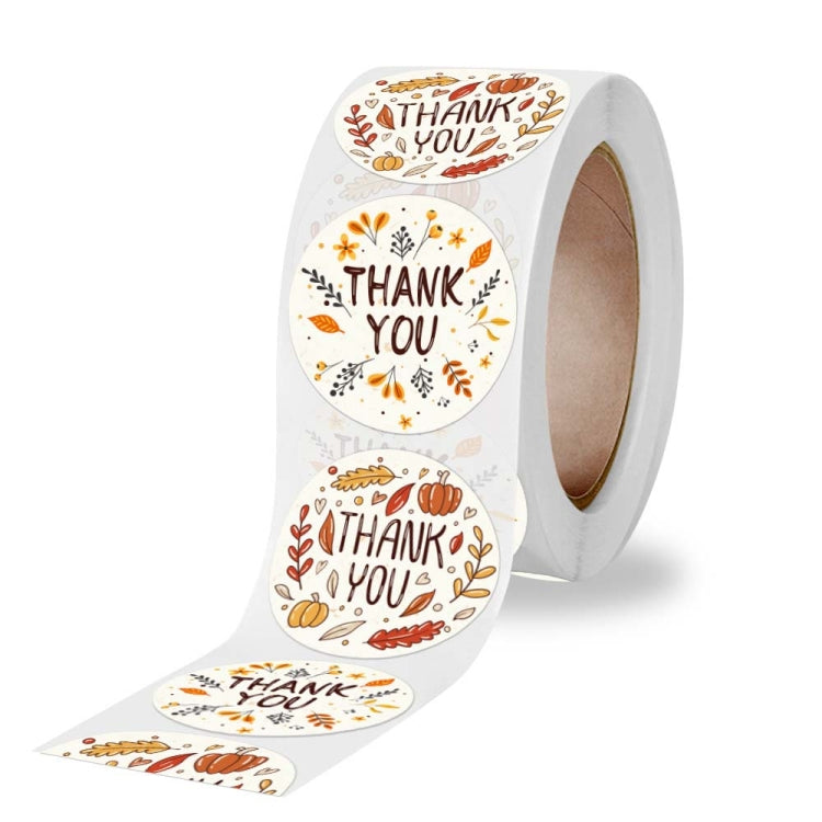 10 ม้วน K-54 Thank You ฉลากสติกเกอร์ตกแต่งของขวัญดอกไม้, 2.5cm, 3.8cm