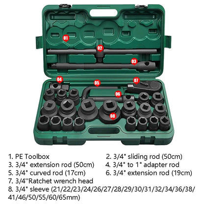 26 ชิ้น / เซ็ตประแจซ็อกเก็ตซ่อมรถยนต์หกเหลี่ยมสำหรับงานหนัก, 26 In 1 Wrench