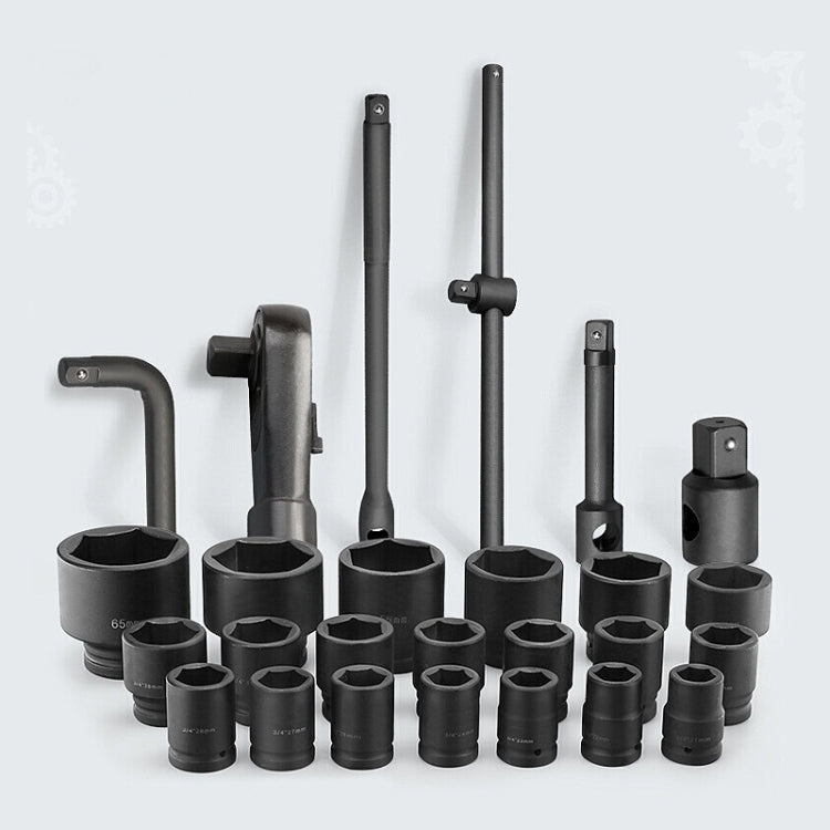 26 ชิ้น / เซ็ตประแจซ็อกเก็ตซ่อมรถยนต์หกเหลี่ยมสำหรับงานหนัก, 26 In 1 Wrench