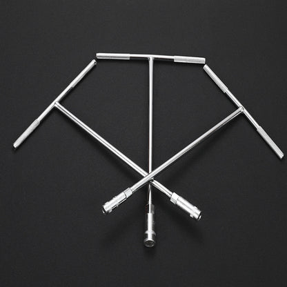 4 PCS T-Wrench Car Assembly Repair Sleeve Wrench Hexagon Longening Socket, 6mm, 7mm, 8mm, 9mm, 10mm, 11mm, 12mm, 13mm, 14mm, 15mm, 16mm, 17mm, 18mm, 19mm