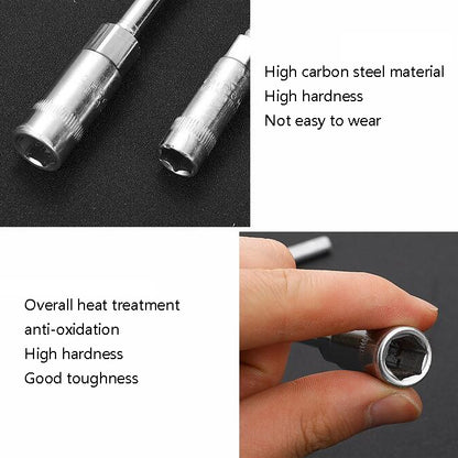 4 PCS T-Wrench Car Assembly Repair Sleeve Wrench Hexagon Longening Socket, 6mm, 7mm, 8mm, 9mm, 10mm, 11mm, 12mm, 13mm, 14mm, 15mm, 16mm, 17mm, 18mm, 19mm