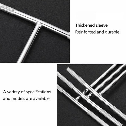 4 PCS T-Wrench Car Assembly Repair Sleeve Wrench Hexagon Longening Socket, 6mm, 7mm, 8mm, 9mm, 10mm, 11mm, 12mm, 13mm, 14mm, 15mm, 16mm, 17mm, 18mm, 19mm