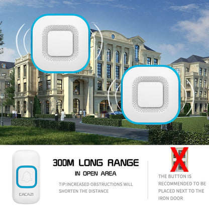 CACAZI V028F 1 สำหรับ 3 ออดเพลงไร้สายไม่มีแบตเตอรี่, US Plug, EU Plug, UK Plug