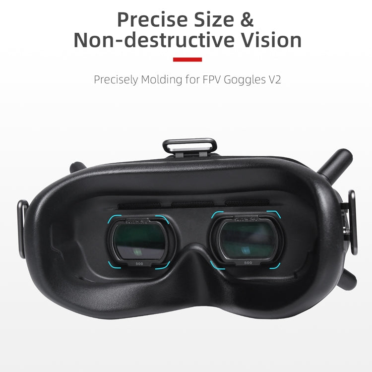 Sunnylife FV-Q9334 2 PCS เลนส์สายตาสั้นแก้สายตาเอียงสายตาสั้นสำหรับ DJI FPV Goggles V2, 100 Degree, 150 Degree, 200 Degree, 250 Degree, 300 Degree, 350 Degree, 400 Degree, 450 Degree, 500 Degree, 550 Degree, 600 Degree, 700 Degree, 800 Degree