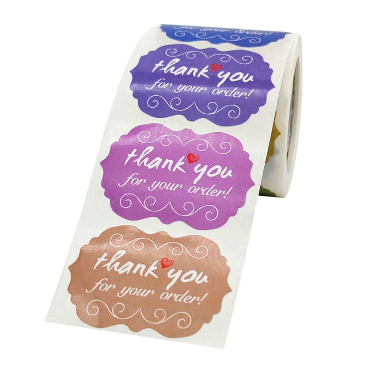 สติ๊กเกอร์ตราขอบคุณ 3 ม้วน สติ๊กเกอร์ฉลากตกแต่งเค้ก, K-112 Sticker