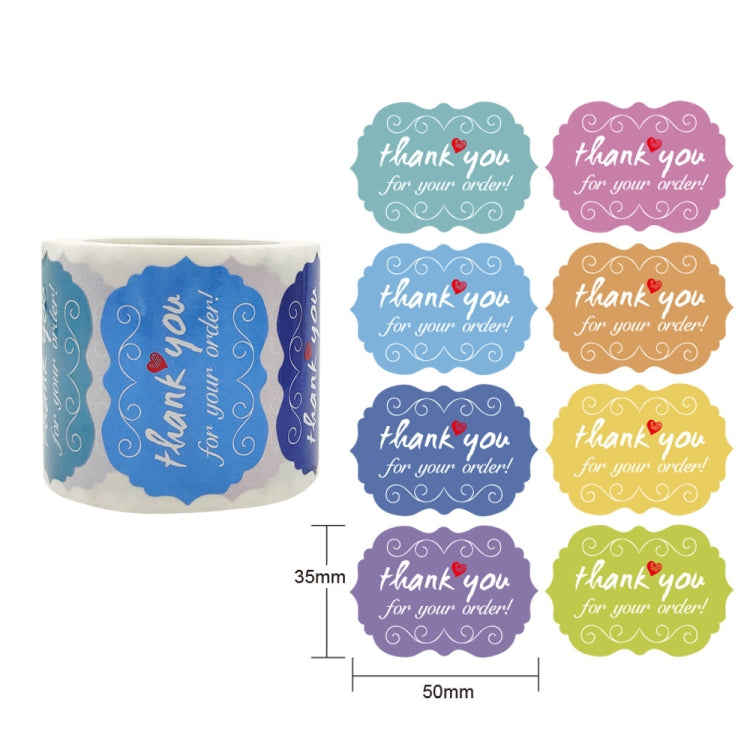 สติ๊กเกอร์ตราขอบคุณ 3 ม้วน สติ๊กเกอร์ฉลากตกแต่งเค้ก, K-112 Sticker