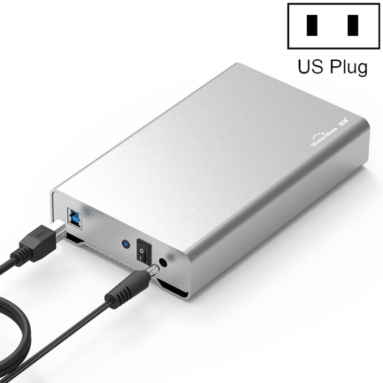 Blueendless U35Q 3.5 นิ้ว Full Metal Mobile Hard Disk Box Type-C/Usb3.0 SATA Serial Desktop PC External Hard Disk Box, US Plug (USB 3.0 ), EU Plug (USB 3.0 ), UK Plug (USB 3.0 ), AU Plug (USB 3.0 ), US Plug (TYPE-C), EU Plug (TYPE-C), UK Plug (TYPE-C) ...