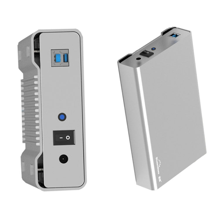 Blueendless U35Q 3.5 นิ้ว Full Metal Mobile Hard Disk Box Type-C/Usb3.0 SATA Serial Desktop PC External Hard Disk Box, US Plug (USB 3.0 ), EU Plug (USB 3.0 ), UK Plug (USB 3.0 ), AU Plug (USB 3.0 ), US Plug (TYPE-C), EU Plug (TYPE-C), UK Plug (TYPE-C) ...