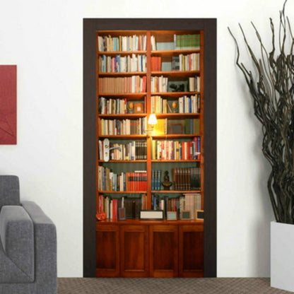 3D วอลล์เปเปอร์โปสเตอร์สติกเกอร์กาวที่ถอดออกได้สติกเกอร์ตกแต่งประตูบ้าน, 60cm×180cm, 38.5cm×200cm, 77cm×200cm