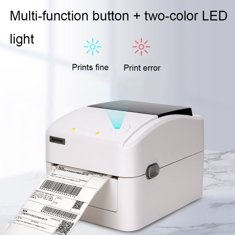 Xprinter XP-420B 108mm Express Order Printer เครื่องพิมพ์ฉลากกาวในตัวแบบใช้ความร้อน, USB+Bluetooth, USB+WIFI, USB+LAN Port