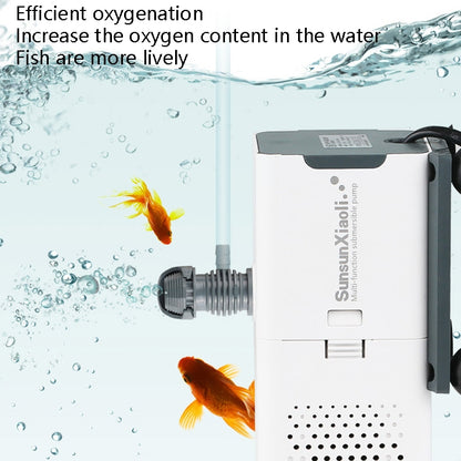 SunsunXiaoli Fish Tank Water Pump Small 3 In 1 Aquarium Circulating Filter Circulation Pump, ปลั๊ก CN, 6W 500F, 15W 1000F