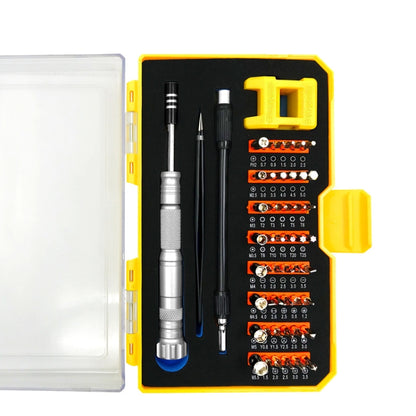 Obadun 9802B 52 in 1 อลูมิเนียมอัลลอยด์จับฮาร์ดแวร์เครื่องมือไขควงชุดบ้านแม่นยำไขควงเครื่องมือถอดชิ้นส่วนโทรศัพท์มือถือ, Obadun 9802B(Orange), Obadun 9802B(Yellow)