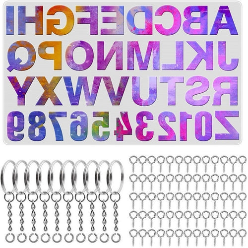 111 ชิ้น/เซ็ต DIY กระจกแม่พิมพ์จี้ซิลิโคน, ชุดจี้คริสตัลอีพ็อกซี่, 111 PCS/Set