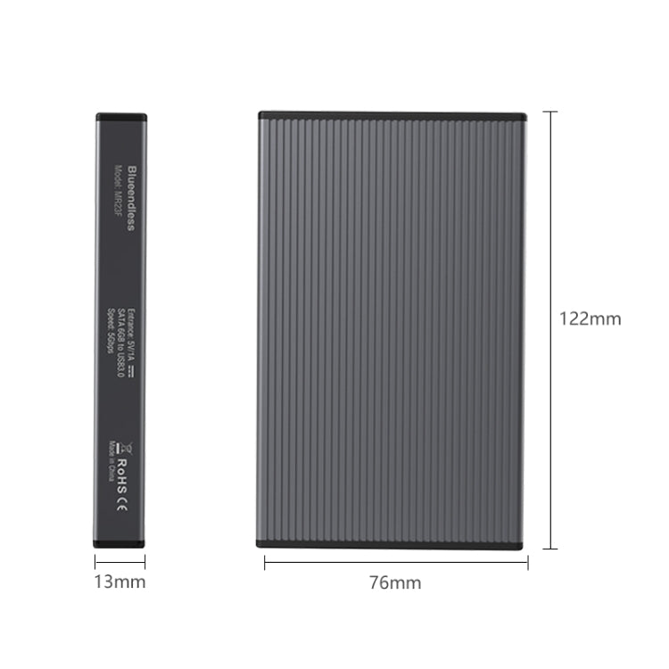 Blueendless 2.5 นิ้ว Mobile Hard Disk Box SATA Serial Port USB3.0 เครื่องมือฟรี SSD สไตล์:, MR23F -A Port, MR23F-C Port, MR23G -A Port