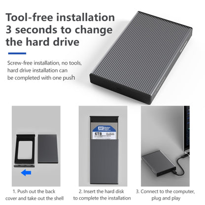 Blueendless 2.5 นิ้ว Mobile Hard Disk Box SATA Serial Port USB3.0 เครื่องมือฟรี SSD สไตล์:, MR23F -A Port, MR23F-C Port, MR23G -A Port