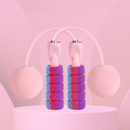 ฟิตเนส เผาผลาญไขมัน ออกกำลังกาย เชือกกระโดดไร้สายพร้อมลูกบอลน้ำหนัก, Cordless Cherry Pink, Cordless Mint Green, Cherry Pink + Long Rope, Mint Green + Long Rope