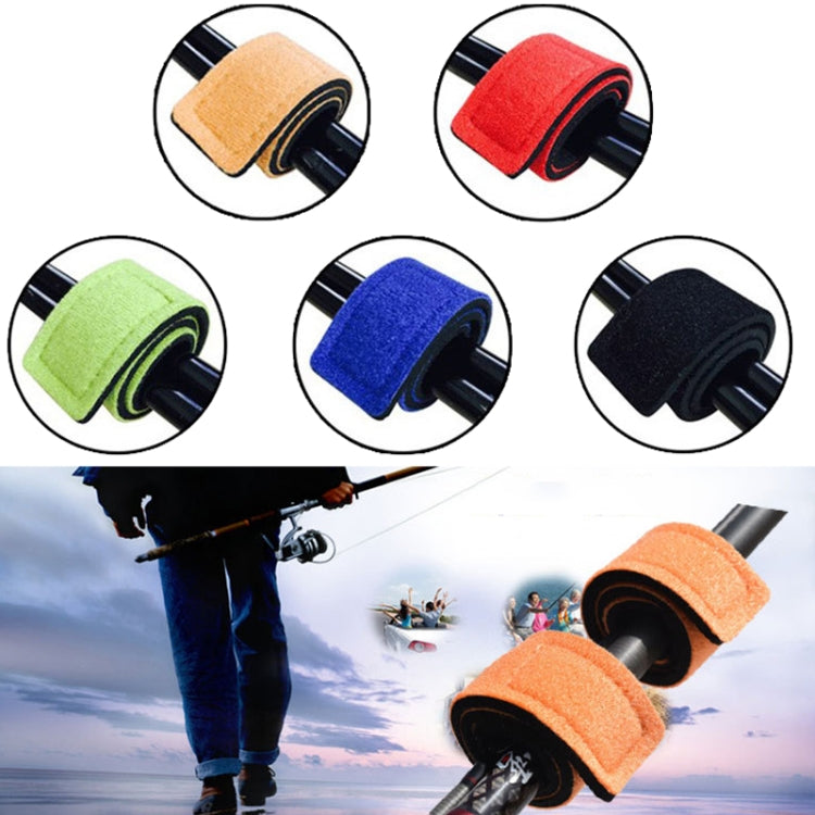 6 PCS Neoprene Non-Slip Fishing Rod Strap สายรัดคันเบ็ดแบบยืดหยุ่น