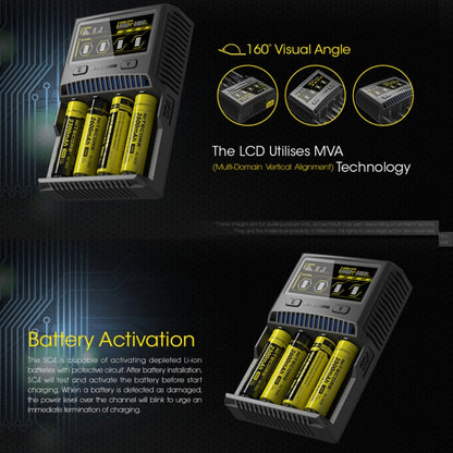 NITECORE 4-Slot Smart LCD Fast Charger, SC4