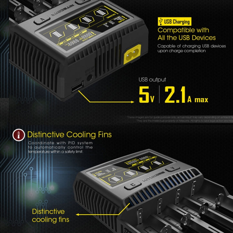 NITECORE 4-Slot Smart LCD Fast Charger, SC4