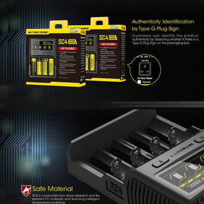 NITECORE 4-Slot Smart LCD Fast Charger, SC4