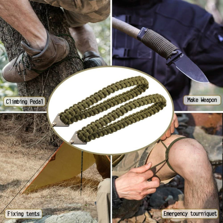 กีฬากลางแจ้ง Hand Chainsaws ถักร่มเชือก Camping Survival Pocket Saw, Umbrella Rope