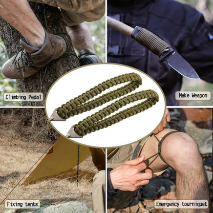 กีฬากลางแจ้ง Hand Chainsaws ถักร่มเชือก Camping Survival Pocket Saw, Umbrella Rope