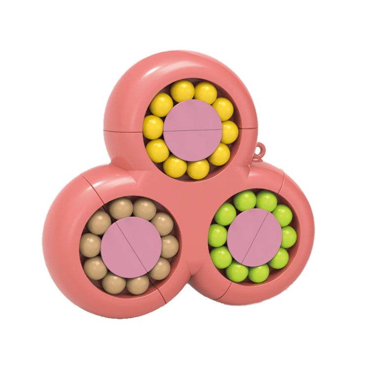 4 PCS Rotating Magic Beans Decompression ของเล่นเพื่อการศึกษาเด็กปลายนิ้ว Rubik Cube ของเล่น, (Triangle Magenta), (Triangle Vibrant Orange), (Triangle Cyan Blue), (Triangle Turquoise), (Square Pink), (Square Cyan Blue)