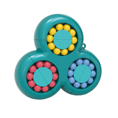 4 PCS Rotating Magic Beans Decompression ของเล่นเพื่อการศึกษาเด็กปลายนิ้ว Rubik Cube ของเล่น, (Triangle Magenta), (Triangle Vibrant Orange), (Triangle Cyan Blue), (Triangle Turquoise), (Square Pink), (Square Cyan Blue)