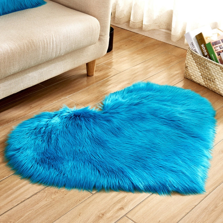 Love Heart พรมขนสัตว์ประดิษฐ์ Sheepskin Hairy พรม Faux FUR PLAIN Fluffy Soft พรม Tapetes, 30*40cm, 40*50cm, 50*60cm, 70*90cm