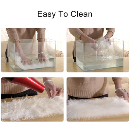 Love Heart พรมขนสัตว์ประดิษฐ์ Sheepskin Hairy พรม Faux FUR PLAIN Fluffy Soft พรม Tapetes, 30*40cm, 40*50cm, 50*60cm, 70*90cm