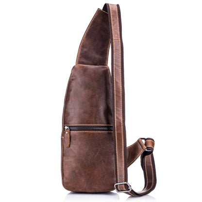 BULL CAPTAIN 019 Retro Men Leather Crossbody Shoulder Bag First-Layer Cowhide Chest Bag, Chestnut Brown, Yellow Brown, Gray Brown, Pure Black, Chestnut Brown + Buckle + Bracket, Black + Buckle + Bracket, Yellow + Buckle + Bracket, Gray + Buckle + Bracket