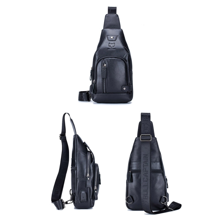 BUFF CAPTAIN 129 First-Layer Cowhide Men Soft Chest Bag Outdoor Casual Large Capacity Messenger Bag