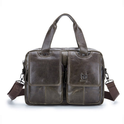BUFF CAPTAIN 042 Men Leather Multi-Function Shoulder Messenger Bag First-Layer Cowhide กระเป๋าเอกสารแบบพกพา