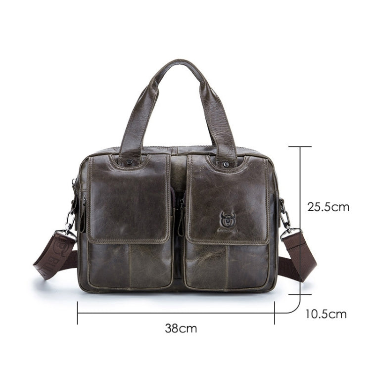 BUFF CAPTAIN 042 Men Leather Multi-Function Shoulder Messenger Bag First-Layer Cowhide กระเป๋าเอกสารแบบพกพา