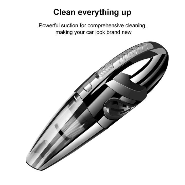 เครื่องดูดฝุ่นในรถยนต์แบบพกพากำลังสูงแบบเปียกและแห้ง, R-6052C Vacuum Cleaner with USB Cable (Black), No-Wired Vacuum Cleaner, US Plug