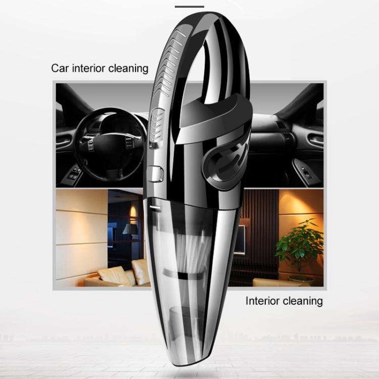 เครื่องดูดฝุ่นในรถยนต์แบบพกพากำลังสูงแบบเปียกและแห้ง, R-6052C Vacuum Cleaner with USB Cable (Black), No-Wired Vacuum Cleaner, US Plug