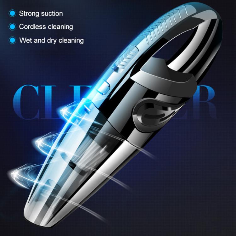เครื่องดูดฝุ่นในรถยนต์แบบพกพากำลังสูงแบบเปียกและแห้ง, R-6052C Vacuum Cleaner with USB Cable (Black), No-Wired Vacuum Cleaner, US Plug