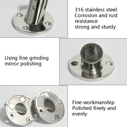ที่นั่งท่อกลม 60 องศา 316 ที่นั่งท่อทางทะเลที่ทนต่อการกัดกร่อนสแตนเลส, 22mm 7/8 inch, 25mm 1 inch