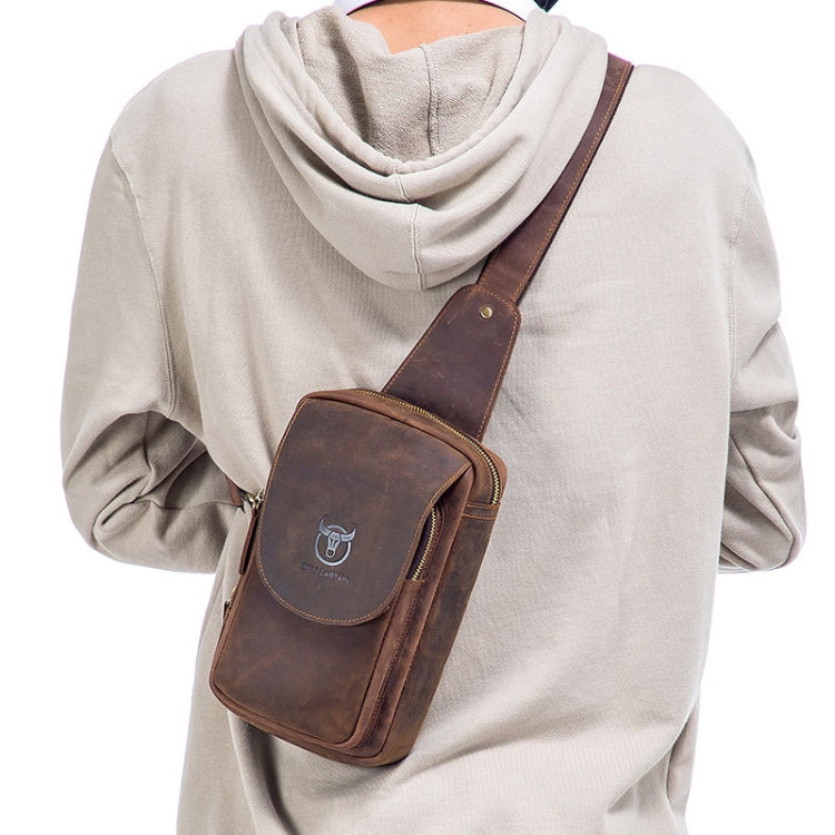 BUFF CAPTAIN 133 Men Leather Retro Shoulder Bag กระเป๋าหนังแนวทแยง, 133