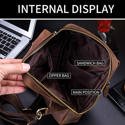 BUFF CAPTAIN 133 Men Leather Retro Shoulder Bag กระเป๋าหนังแนวทแยง, 133