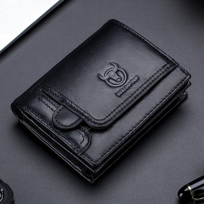 BUFF CAPTAIN 037 First-Layer Cowhide Men Leather Wallet Multi-Function Driver License Coin Purse