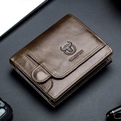 BUFF CAPTAIN 037 First-Layer Cowhide Men Leather Wallet Multi-Function Driver License Coin Purse
