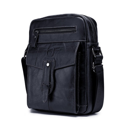 BUFF CAPTAIN 053 Men Leather Shoulder Messenger Bag First-Layer Cowhide Large Capacity Briefcase, Specification：, Large (Yellow Brown), Small (Yellow Brown), Large (Black), Small (Black), Large (Dark Brown), Small (Dark Brown)