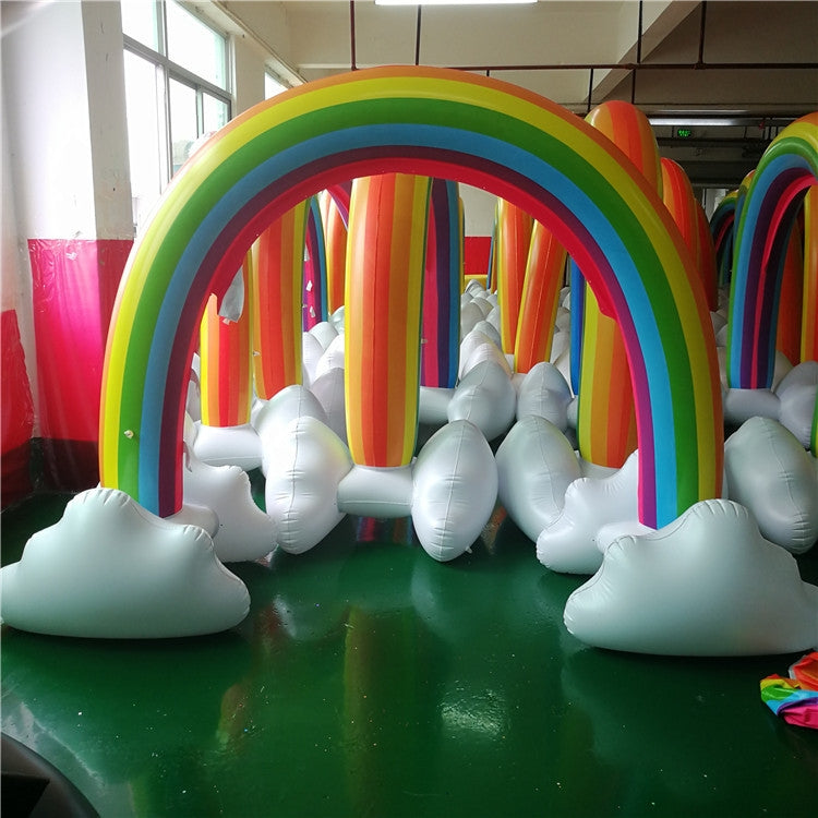 FY002 Inflatable PVC Outdoor Rainbow Arch สปริงเกลอร์เด็กเล่นของเล่นน้ำ, Rainbow Arch